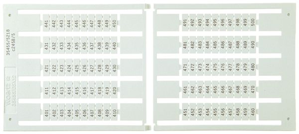 Etichetta di marcaggio 5×5mm 2×1…50, 5 carte da 100