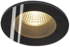 EB-LED-Downlight SLV PATTA-F, 12W 630lm 3000K rund IP65 schwarz