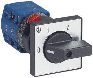 EB-Drehschalter K&N, 20A/690V -/1L, Griff sz, "0-1-2"