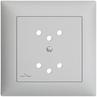 Frontset EDIZIOdue hellgrau 88×88mm 2×T12/1 mit Shutter