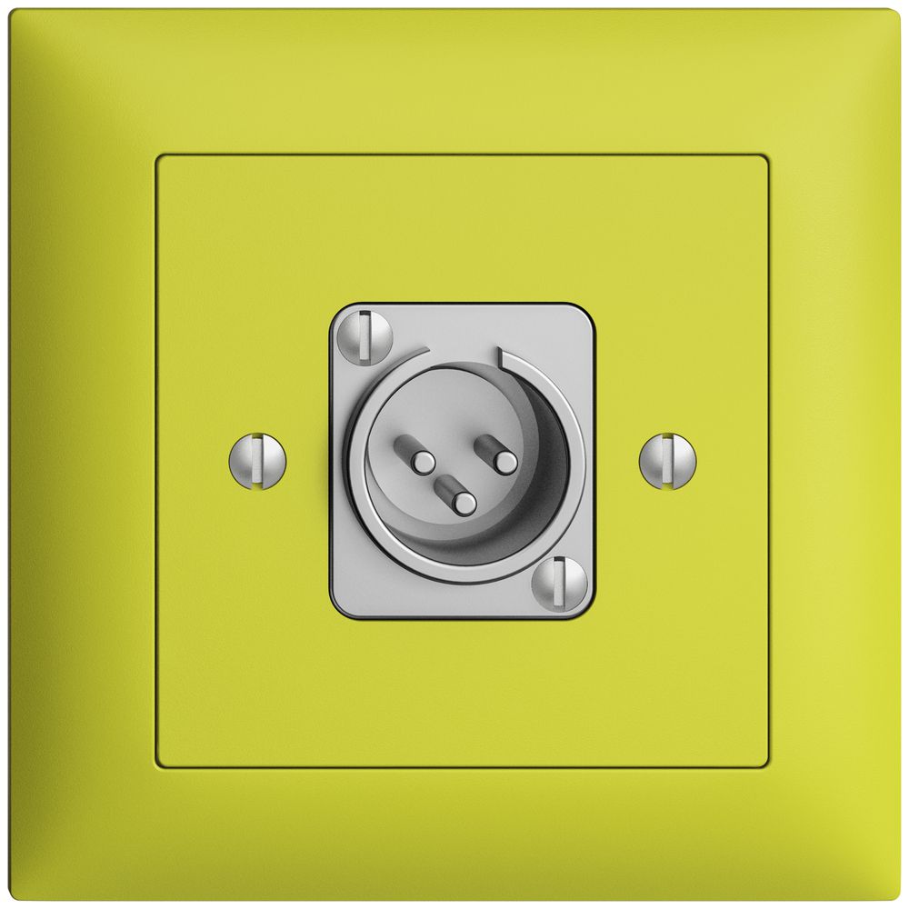 Prise ENC XLR avec fiche EDIZIOdue lemon