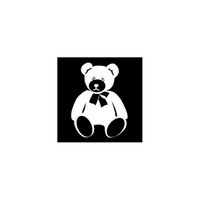 Folie neg.Symbol 'Teddy' EDIZIOdue schwarz 42×42 für Lampe LED