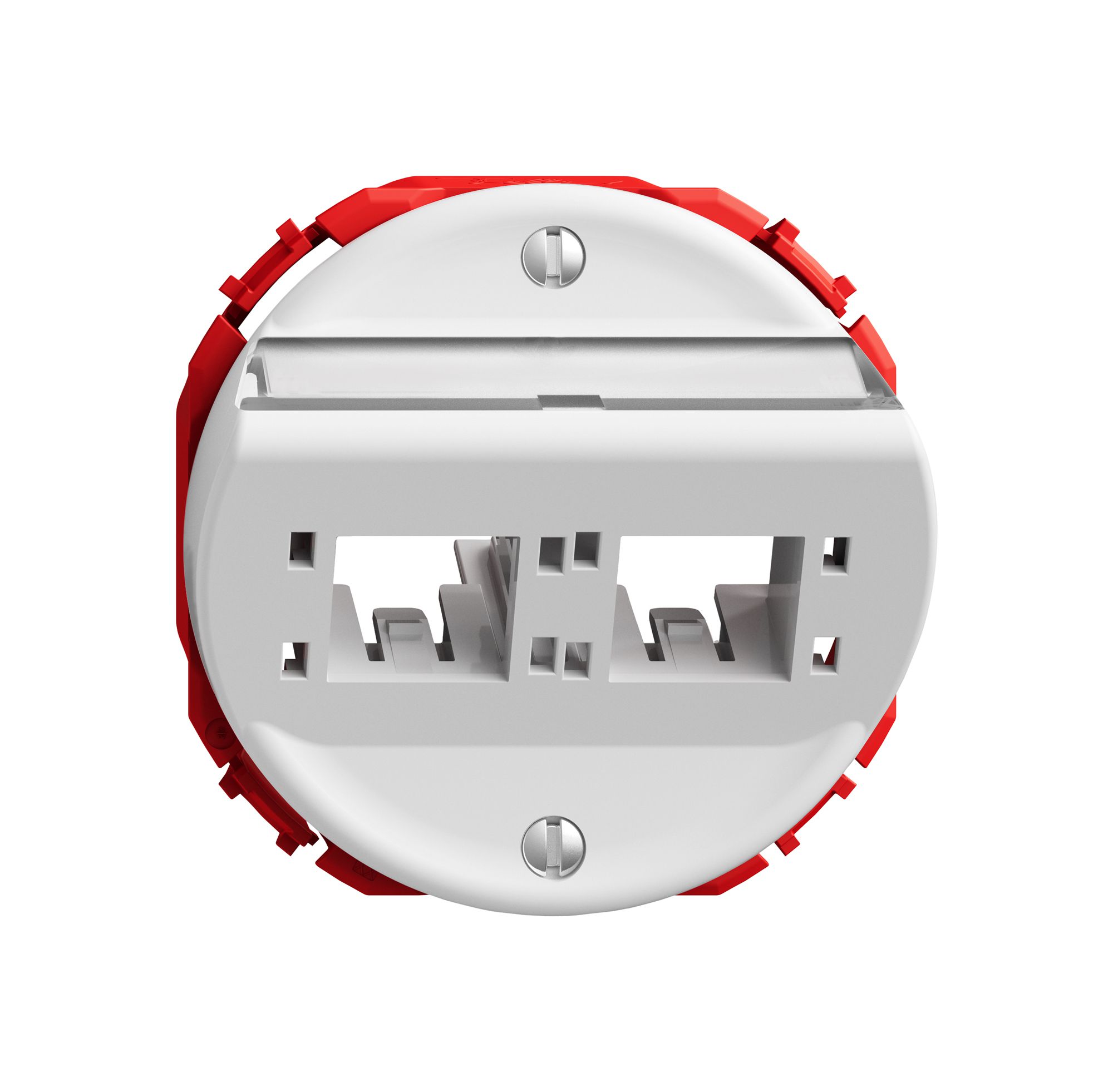 Montageset STANDARDdue SNAPFIX® für freenet Kat.6A Adapter schräg 2× ws