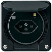 UP-FI-Steckdose robusto C T13 30mA schwarz