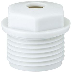 Würgenippel mit Loch 6-kant M16 hellgrau