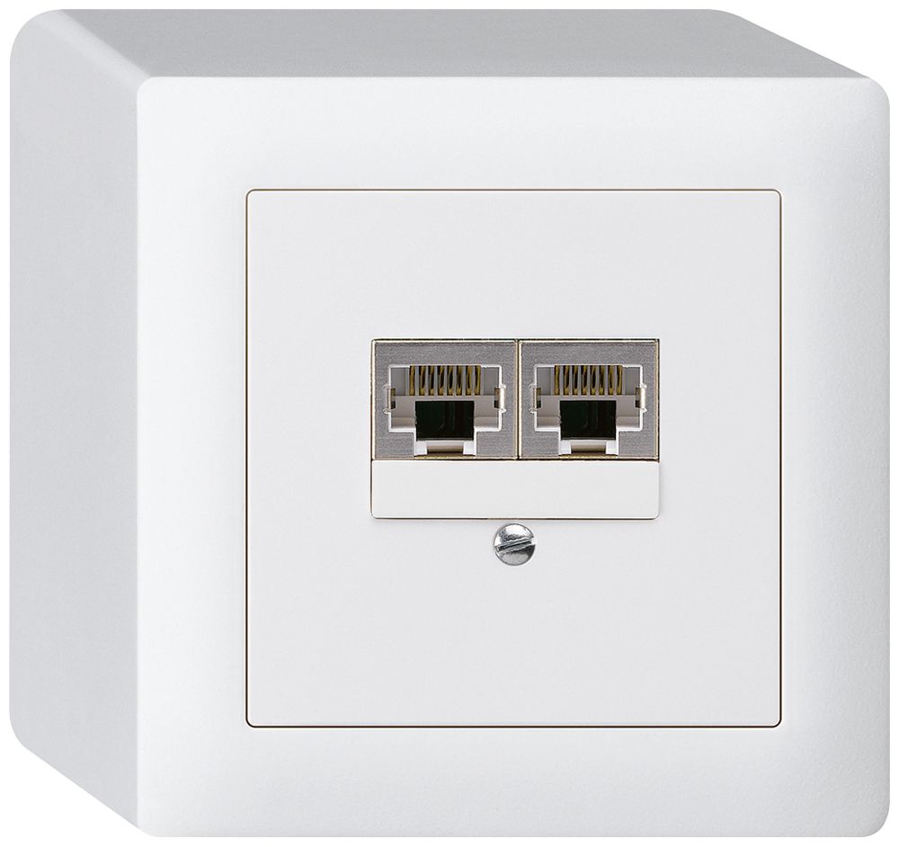 Scatola AP kallysto 2×RJ45s separato bianco