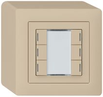 AP-Taster kallysto KNX 6×beige RGB LED s/e-link
