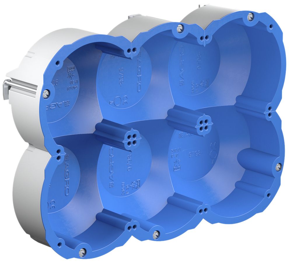 Scatola per parete cava AGRO Quickbox 2×3 Ø83mm isolamento acustico