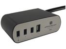 Prise de charge USB appareil mobile 1×USB-A 3×USB-C 120×45×71mm
