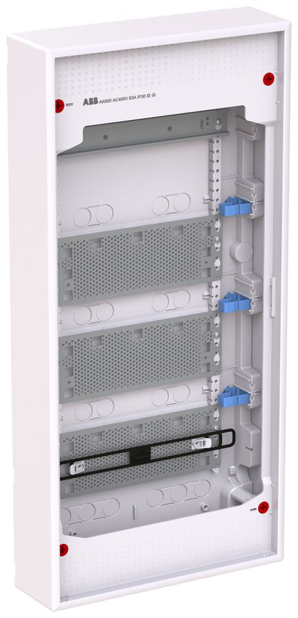 AP-Media-Verteiler ABB AK640MB Basic, 4-reihig, 703×339×99mm, weiss