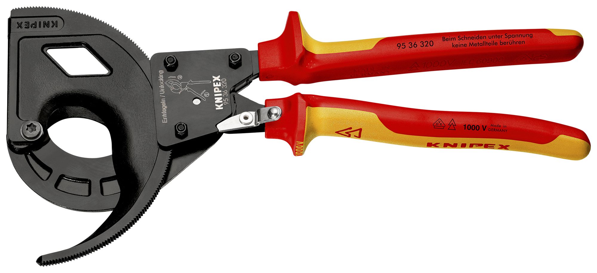 Ratschen-Kabelschneider KNIPEX VDE 600mm²/Ø60mm 320mm