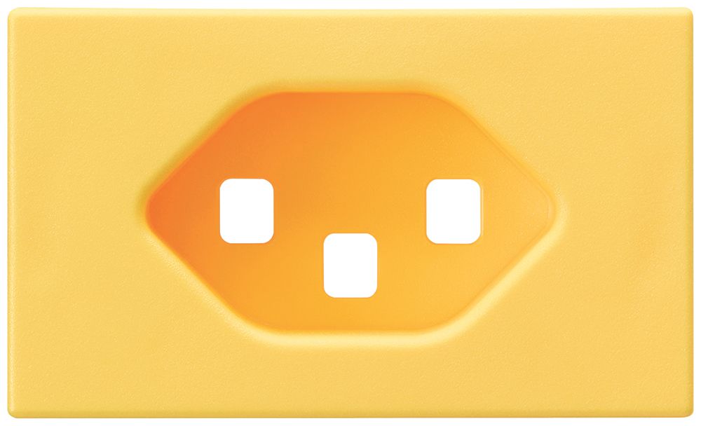 Frontteil Hager 1×Typ 23 FLF gelb