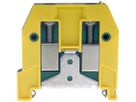 Morsetto di terra componibile Woertz Ex 4…10mm² vite 2×1 DIN 35mm verde/giallo