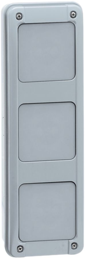 Anbaugehäuse PLEXO 3 für KV-12 Module horiz. grau