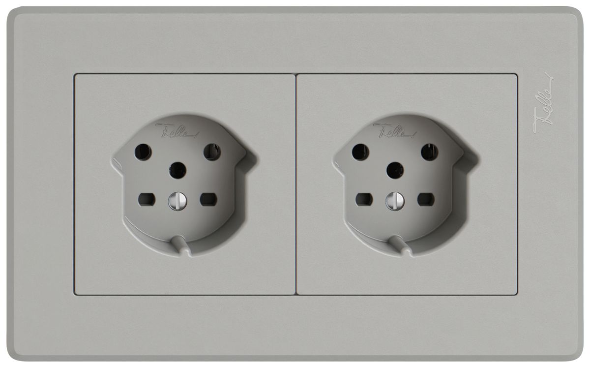 UP-Kombination EDIZIO.liv SNAPFIX® 1×2 96×156mm 1×T15+1×T15 hellgrau