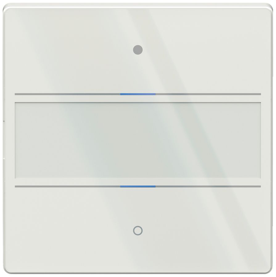 Senseur poussoir KNX ENC Theben iON 102 G LED avec champ d'inscription blanc