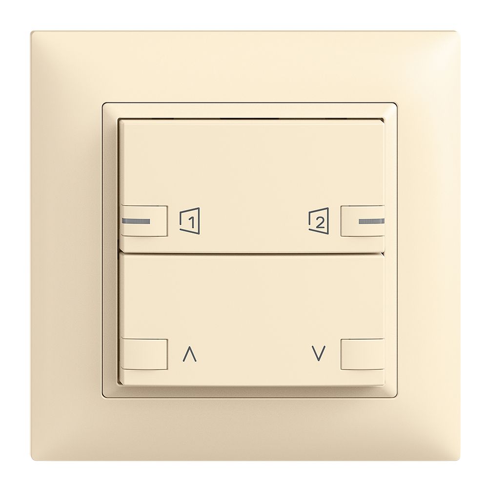UP-Frontset EDIZIOdue zeptrionAIR Motor 1K S1/S2 mit LED vanille