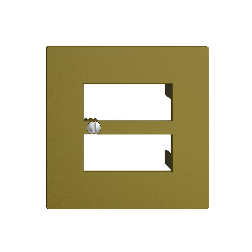 Plaque frontale 4×RJ45 EDIZIOdue olive R&M swissline
