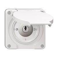 Interruttore rotativo NEVO N.CO 5/1L con serratura&2 chiavi KS 0-1-2-3 bianco