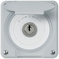 Contatto rotativo a chiave INC robusto IP55 grigio coperchio invertitore combi