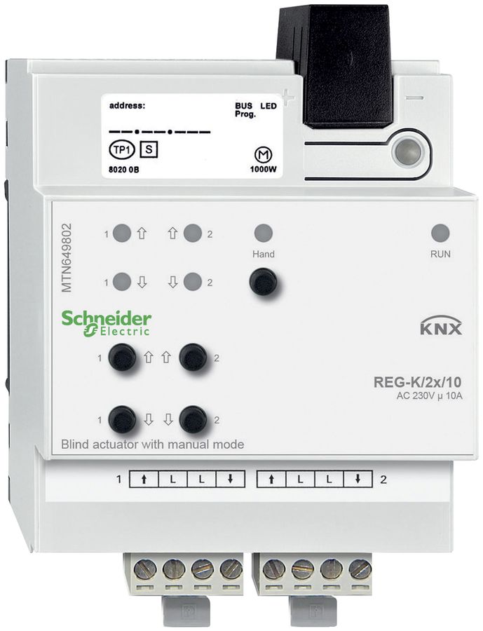 REG-Jalousieaktor KNX Schneider Electric 2×230V, MTN649802