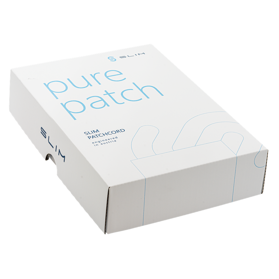 SLIM Patchkabel: 10cm, grün, 50-Pack Cat.6A, U/FTP, LSOH, Klinke unbrechbar