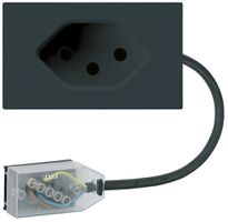 EB-Steckdose 1×Typ 13 Hager FLF für Flachkabel Technofil L2 schwarz