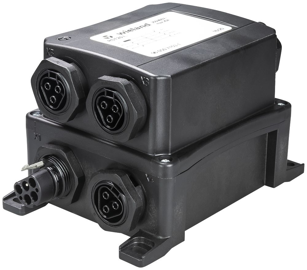 Verteilerbox Wieland 5L schwarz