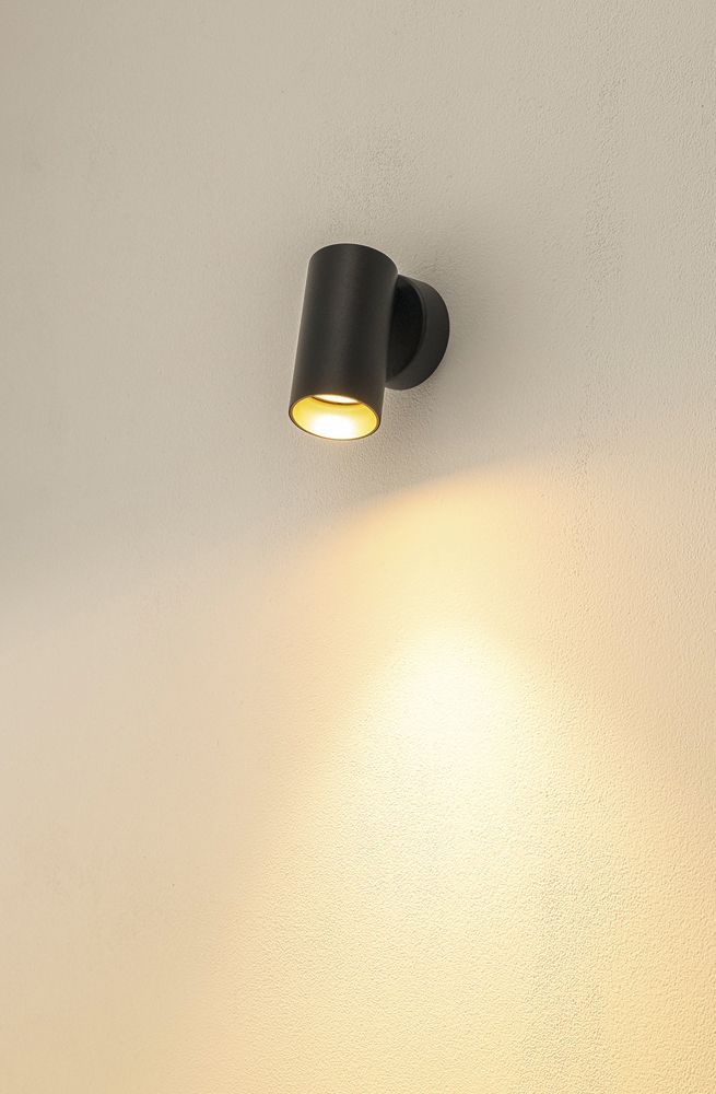 Plafoniera/applique SLV KAMI GU10 1×0…10W 114×70mm nero/oro