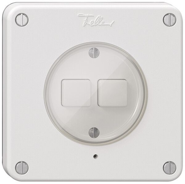 Interrupteur à poussoir NEVO Wiser SNAPFIX® a.stat.secondaire 2T 2A blanc