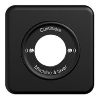 Frontset 0-Cuisinière-0-Machin à laver STANDARDdue 90×90mm schwarz