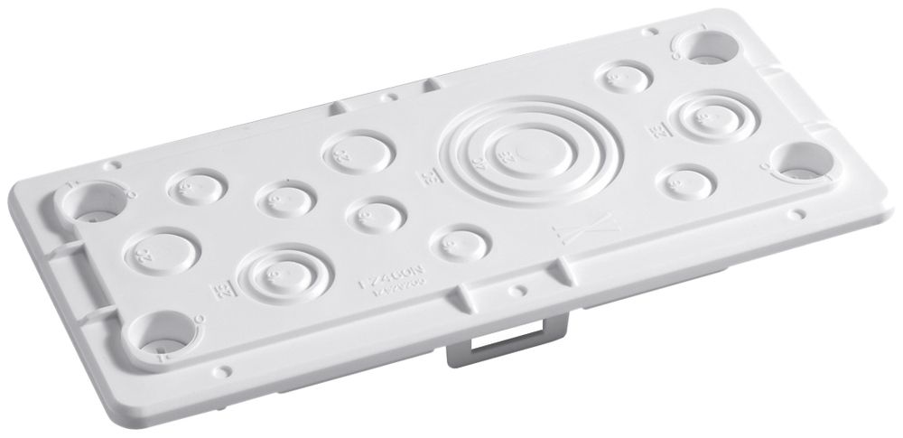 Plaque passe-câbles Hager univers à vis pour armoires IP30/44/54