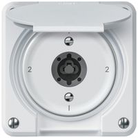 Interruttore a chiave robusto deviatore 16A 250V 86×86mm bianco