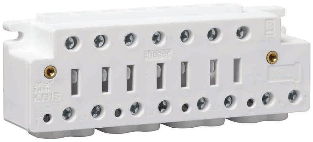 Borne à fiche pour compteur Hager 100A section câble 10…50mm² capot no plombable