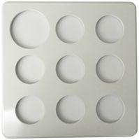 Abdeckplatte 3×3 Gr.I ohne Bohrung weiss