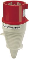 Phasenwender-Stecker CEEtyp 5L 16A 6h IP44 Kontakte vernickelt