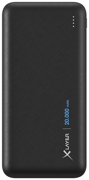 Powerbank XLayer Solid 20000mAh 2×USB-A ≤2.1A 137×68×28mm 343g nero