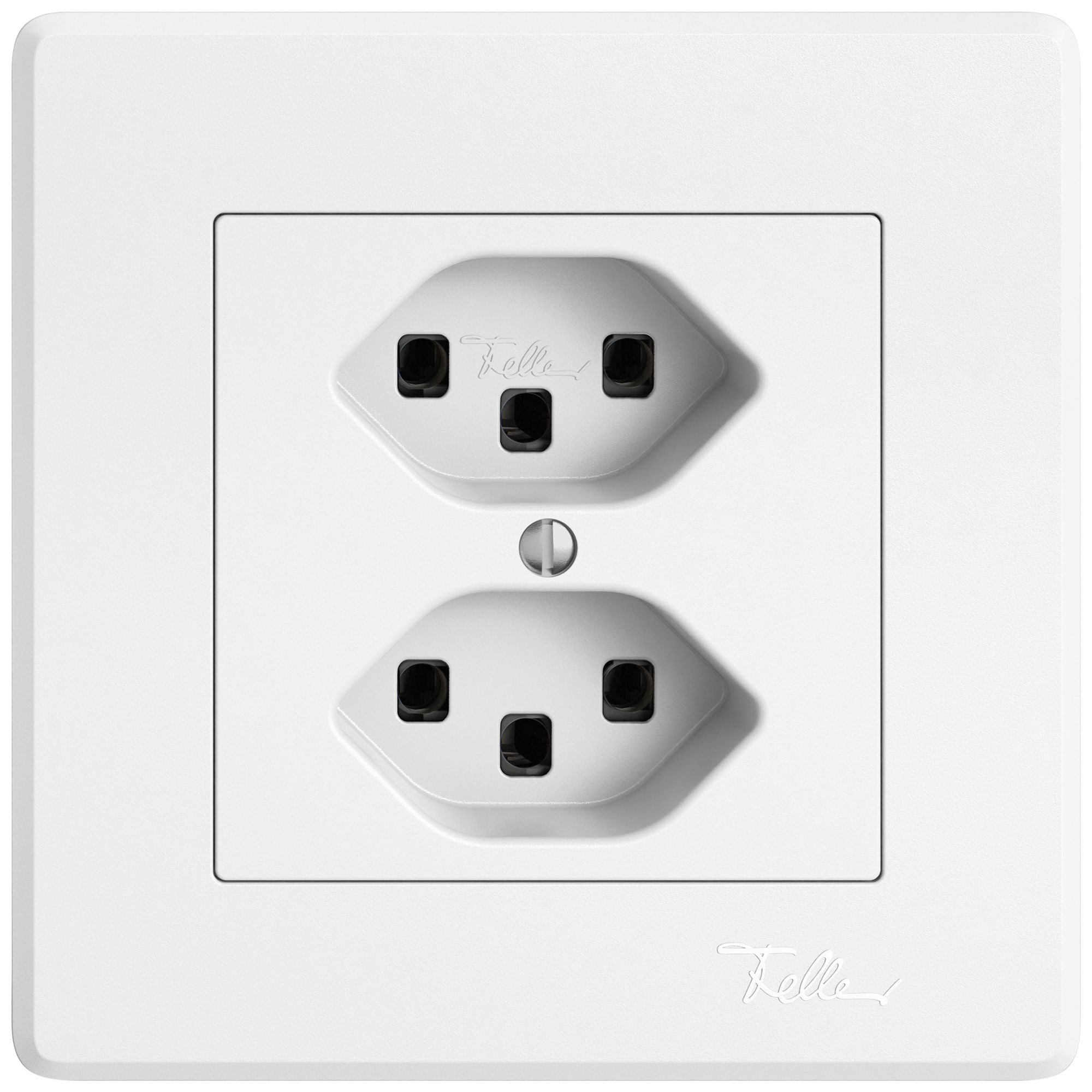 UP-Steckdose EDIZIO.liv SNAPFIX® 2×T23 ws