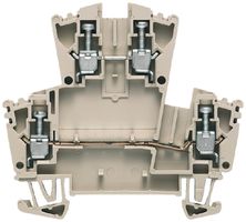 Borne multi-étage Weidmüller WDK ZQV connexion à vis 2.5mm² 2 étages beige