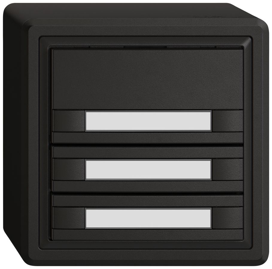 AP-Universaltaster EDIZIO.liv UNI SNAPFIX® 12…48V o.LED 6× 1-Tbed.Pap.sz