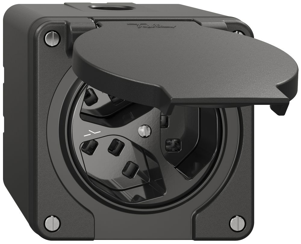 Prise NAP NEVO, 3×T23, IP21, 1×séparé, noir