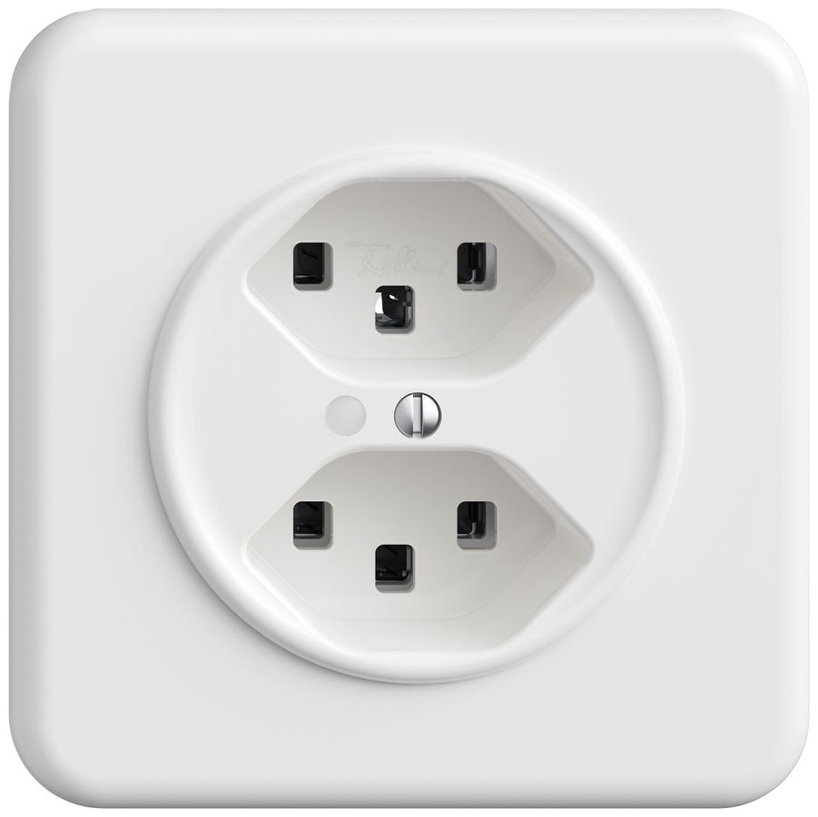 Prise ENC STANDARDdue SNAPFIX® 2×T23 avec LED bc