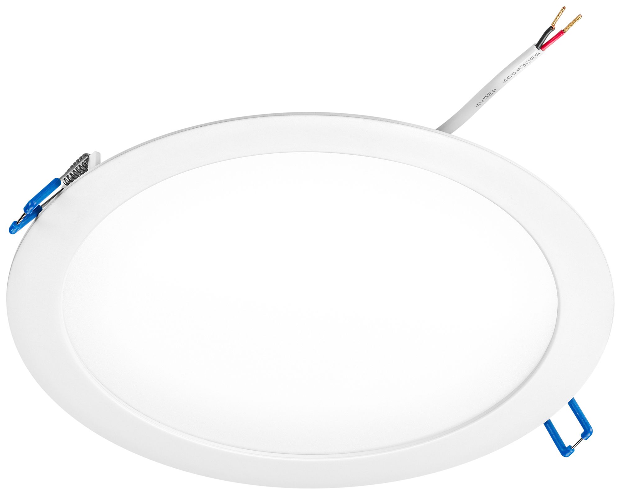 Downlight LED Tridonic DLA flat 18W 3000…5500K IP44 VWB Ø225×27mm blanc