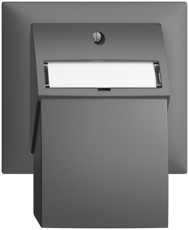 EB-Montageset EDIZIOdue, mit Flachauslasshaube, für 2×RJ45, dunkelgrau