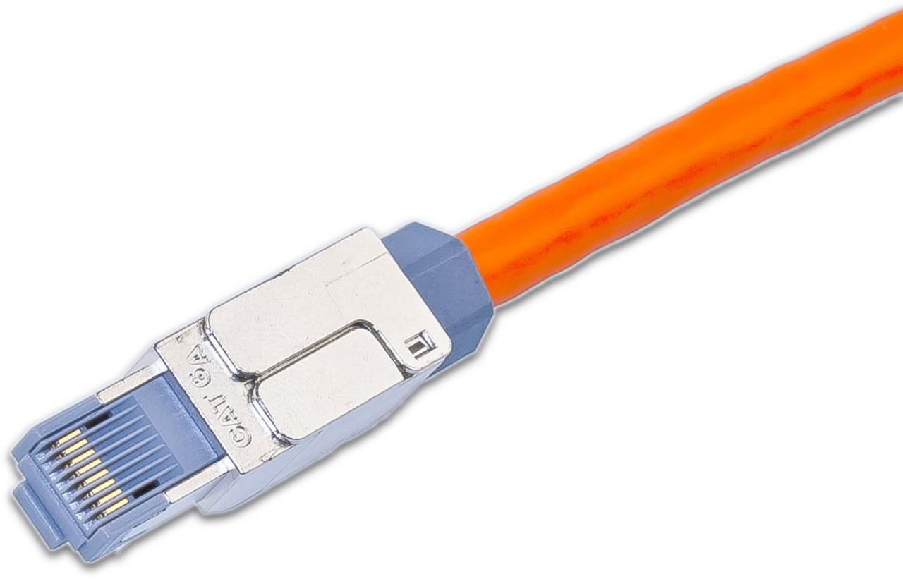 Connector RJ45 à montable sur le terrain toolless, introduction droite