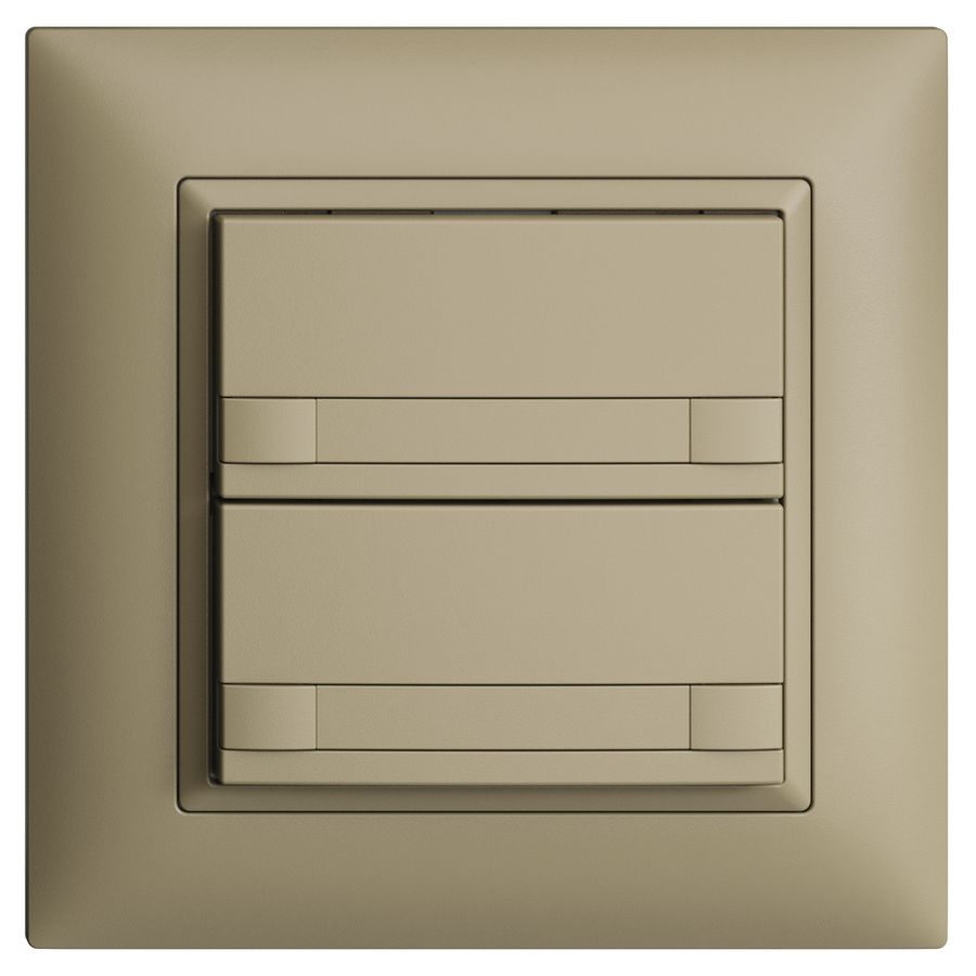 UP-KNX-Taster RGB EDUE FMI, 250mW, o.LED, m.Papier, 2×Taste, 2×Tastenb., sa