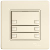 UP-KNX-Taster RGB EDIZIO.liv SNAPFIX® Temperaturfüh.RGB-LED 6×T 1-Tbed.cr