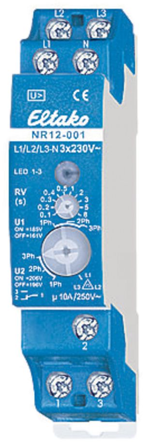 REG-Netzüberwachungsrelais Eltako 3×230VAC 1U, NR12-001