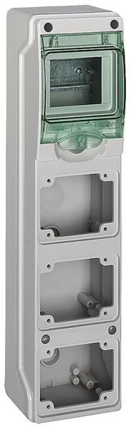 Boîtier AP SE Kaedra 98×392mm 4UM+3 ouvertures