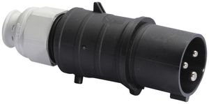 Stecker CEE Bals 3P 16A 500V 7h schwarz IP44 vernickelt QC.TE-Plus